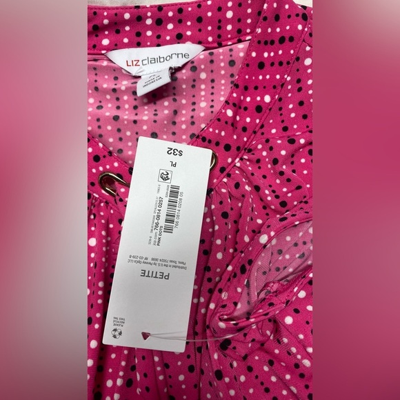 Liz Claiborne blazer and blouse set Fuchsia Black sz M 6 NWT - Picture 9 of 11